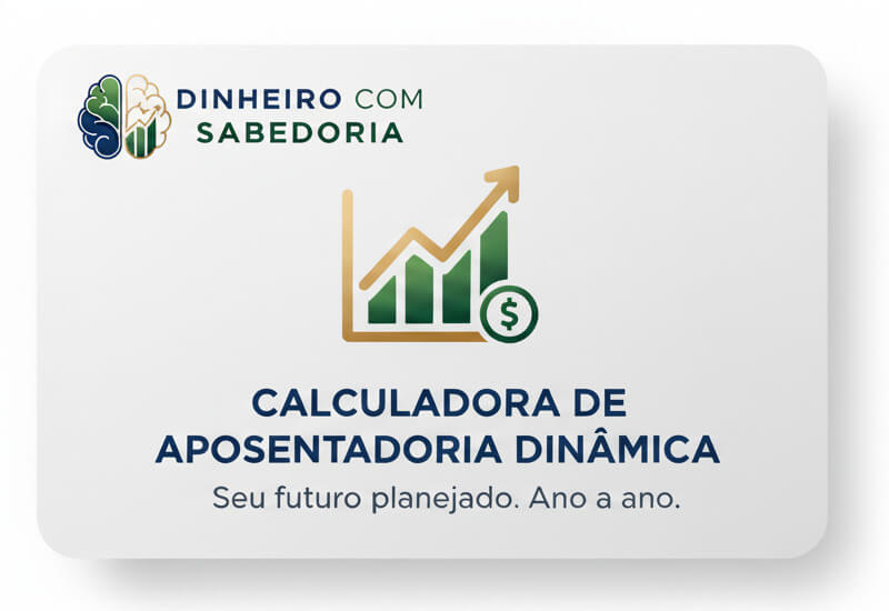 Calculadora de aposentadoria dinâmica simulando a inflação