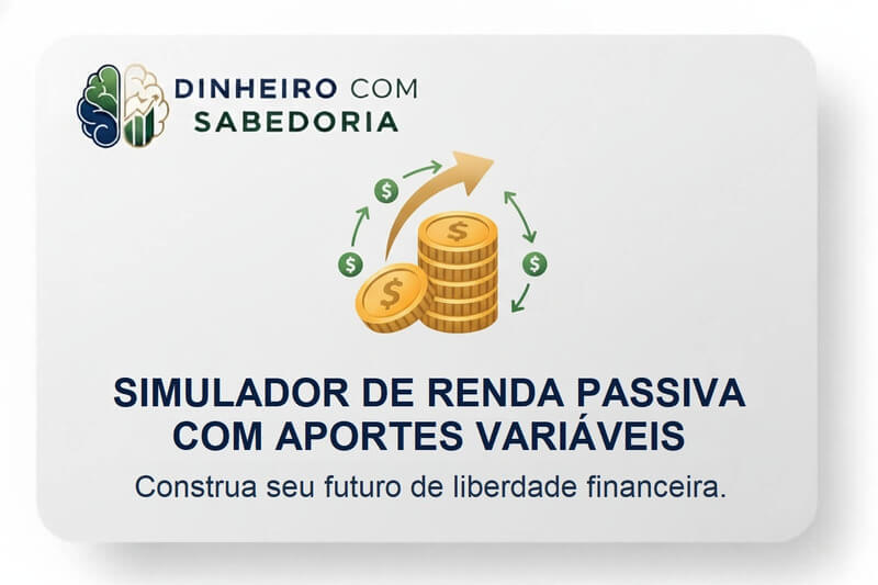 Dashboard do Simulador de Renda Passiva com Aportes Variáveis