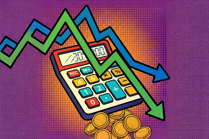 Gráfico econômico ilustrando a relação entre a desaceleração do IPCA-15 e a projeção de queda da Selic.